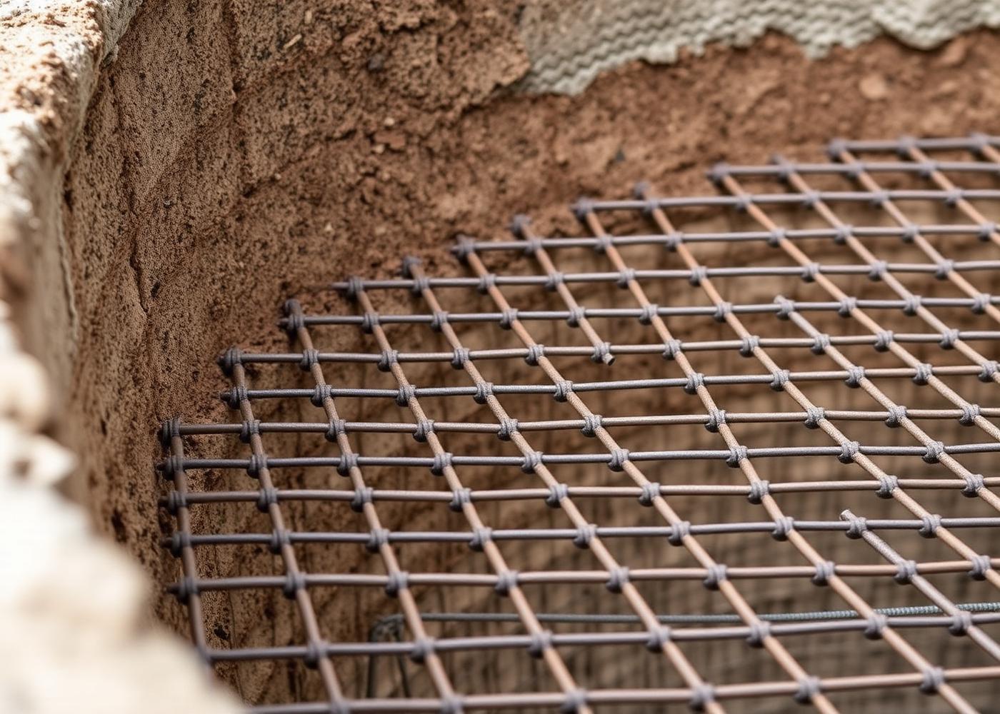 Dense rebar grid inside pool shell before gunite